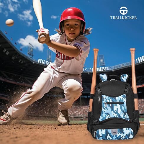 حقيبة بيسبول للأولاد والبنات خفيفة الوزن للشباب مع حجرة للأحذية وحامل خوذة خارجي متين ومقاوم للماء in Kuwait
