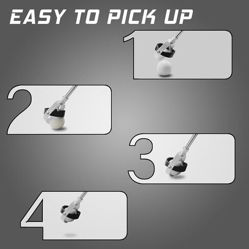 Golf Ball Retriever, Golf Balls Retrievers Telescopic for Water with Spring Release-Ready Head, Ball Retrievers Tool Golfs with Locking Clip, Grabber Tool, Golf Accessories Golf Gifts for Men in Kuwait