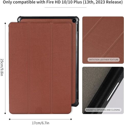 جميع حالات Tablet Fire HD 10 الجديدة (13th Gen ، 2023 Release) مقاوم للصدمات ، وعمل مع قابلين للتعديل على Wake/Sleep ، غير مناسب لـ Samsung ، iPad (Black) in Kuwait