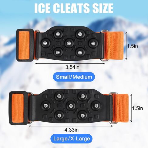 Mid-Sole Ice Cleats for Shoes and Boots Non Slip Ice Shoes Gripper Crampons for Hiking Boots Women Men Outdoor Indoor Traction Cleat Walking on Snow Winter Ice Fishing Gear in Saudi Arabia