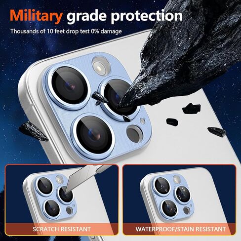 واقي عدسة الكاميرا لـ Samsung Galaxy S23 Ultra و Aluminium Alpoy و 9 H صلابة عالية الدقة غطاء عدسة الكاميرا الزجاجية ذات الحزمة السوداء 2 in Kuwait