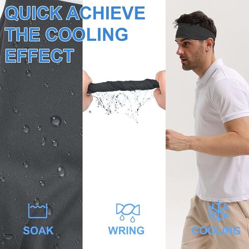 Qearl Sports Headbands for Men, Moisture Wicking Sweatbands for Women, Running Headband for Running,Cycling,Football,Yoga (4 Pack) in Kuwait