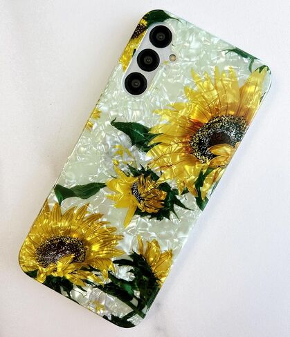 Qokey Compatible for Galaxy A14 5G Case, Cute Clear Flowers Case for Girls Women Shell Pattern Soft Lightweight Slim Fit TPU Shockproof Phone Case for Galaxy A14 6.6", Pink Garden Floral in Kuwait