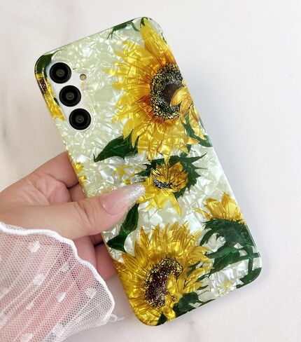 Qokey Compatible for Galaxy A14 5G Case, Cute Clear Flowers Case for Girls Women Shell Pattern Soft Lightweight Slim Fit TPU Shockproof Phone Case for Galaxy A14 6.6", Pink Garden Floral in Kuwait