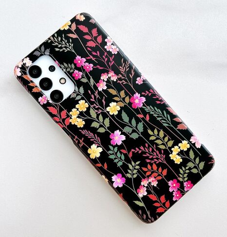 Qokey Compatible for Galaxy A14 5G Case, Cute Clear Flowers Case for Girls Women Shell Pattern Soft Lightweight Slim Fit TPU Shockproof Phone Case for Galaxy A14 6.6", Pink Garden Floral in Kuwait