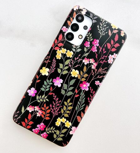 Qokey Compatible for Galaxy A14 5G Case, Cute Clear Flowers Case for Girls Women Shell Pattern Soft Lightweight Slim Fit TPU Shockproof Phone Case for Galaxy A14 6.6", Pink Garden Floral in Kuwait