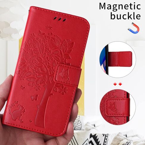 for Samsung Galaxy S25 Plus Case Wallet Women Man,PU Leather Tree Cat Flowers Embossed Wrist Strap Card Slots Pocket Kickstand Flip Protective Phone Case Cover for Samsung Galaxy S25 Plus Light Purple in Kuwait