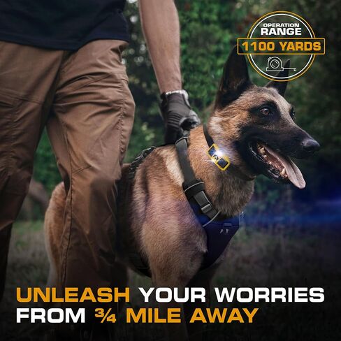 INVIROX Dog Shock Collar [Ultra K9] 124 Training Levels, 4 Powerful Modes with Night-Light and ¾ Mile Range 100% Safe Dog Training Collar for Large Dogs IP67 Waterproof in Saudi Arabia