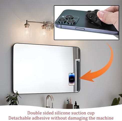 Silicone Car Suction Cup Phone Case Mount, 2PCS Double Sided Heart Shape Vehicle Phone Holder, Hands-Free Sticky Grip Automotive Cell Phone Holder for Selfies Videos, Universal Fit (Black) in Saudi Arabia