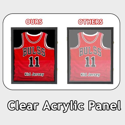 Kid Jersey Frame Display Case -16x20 Shadow Box with 98% UV Protection Acrylic and Hanger for Baseball Basketball Football Hockey Sport Shirt in Kuwait