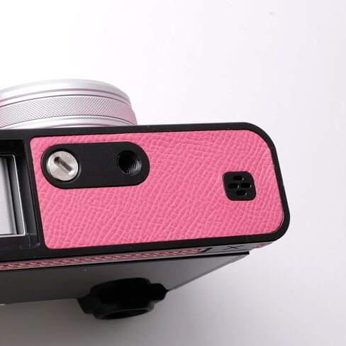 Handmade Genuine Leather Camera Half Case for Fujifilm X100VI/Fujifilm X100VI Case - Top Layer Cowhide Body+hand sewn saddle stitch+Metal Base Plate+Hand Shank (Gris Mouette) in Kuwait