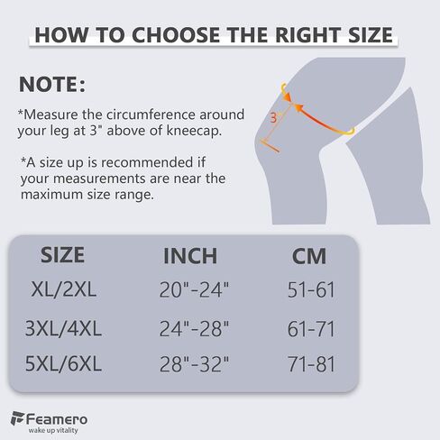 Plus Size Knee Brace for Women and Men, Innovative Cross-Pressure Adjustable Knee Support with Side Stabilizers for Meniscus Tears, Arthritis and Joint Pain Relief (3XL/4XL) in Kuwait