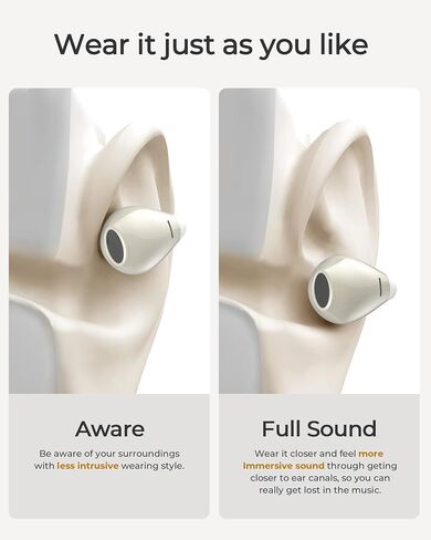 Lytmi-CozyClip Open Ear Headphones, Wireless Clip-On Earbuds, Bluetooth 5.4, Lightweight, Stable Fit, Robust Bass, 22H Playtime, Dual-Device Connections, IPX4 Waterproof for Workout and Fitness in Saudi Arabia