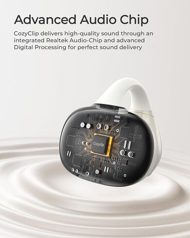 Lytmi-CozyClip Open Ear Headphones, Wireless Clip-On Earbuds, Bluetooth 5.4, Lightweight, Stable Fit, Robust Bass, 22H Playtime, Dual-Device Connections, IPX4 Waterproof for Workout and Fitness in Saudi Arabia