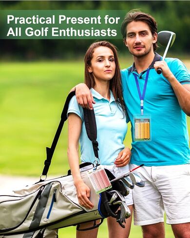 Swooflia Golf Club Range Chart Card - Golf Distance Reference Card, Golfing Club Yardage Score Accessories for Beginners, Average, Seasoned Golfers as Presents in Kuwait