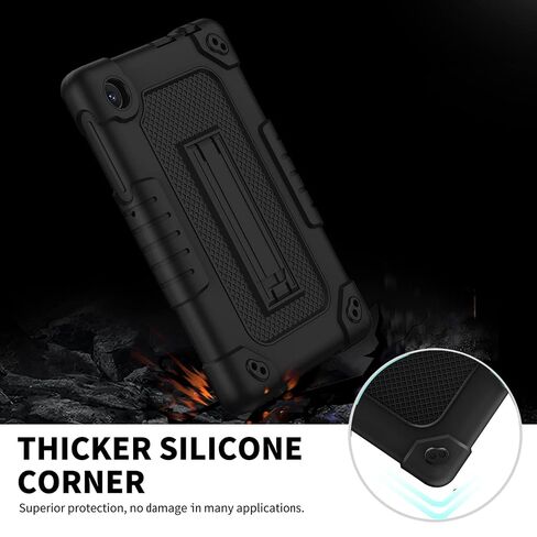 للحصول على علامة تبويب TCL 8 wifi 9132x / tab 8 LE 9137W لـ TCL Tab 8 Plus 8 "Tablet Case Model 9138S Cashproof مع حزام كتف ناعم السيليكون الصلب الظهر الوعرة الكاملة للأطفال - Redblack in Kuwait