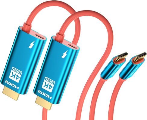 QCEs USB C to HDMI Cable Compatible with Nintendo Switch/OLED, Portable Dock 4K HDMI Adapter Cord 6.6Ft to TV with USB-C Charging Port Replacement for Nintendo Switch Dock, Steam Deck in Kuwait
