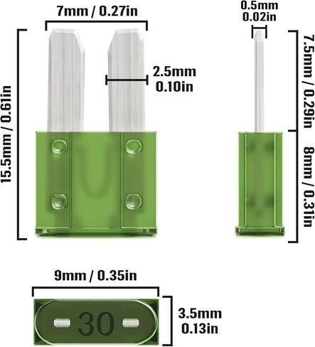 20 Amp Micro2 Fuse 20Amp Micro 2 Car Fuses 20A Automotive APT ATR Blade Fusibles para Autos for RV Vehicle Truck Motorcycle Boat (Pack of 30Pcs) in Kuwait