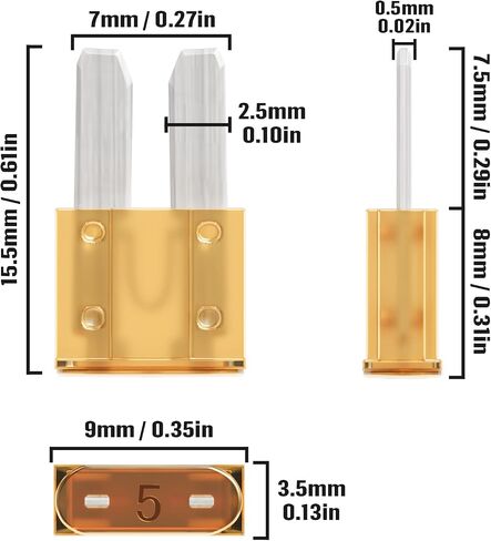 20 Amp Micro2 Fuse 20Amp Micro 2 Car Fuses 20A Automotive APT ATR Blade Fusibles para Autos for RV Vehicle Truck Motorcycle Boat (Pack of 30Pcs) in Kuwait