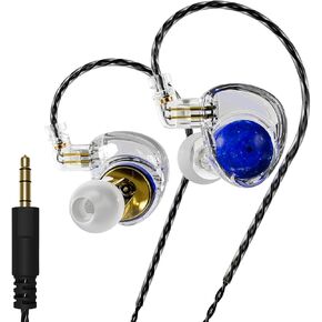 ND Planet IEM Earphones: 12mm Dual Magnetic Drivers, HiFi Gaming Earbuds with Detachable 2-Pin Cable, Noise Isolating in-Ear Monitors for Musician Audiophile Singer
