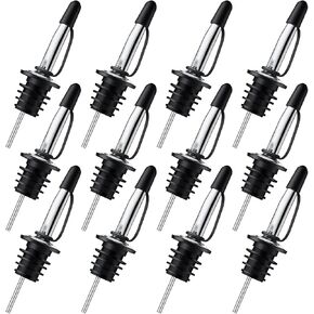 48 Pack Liquor Pour Spouts,Pour Spout for Liquor Bottles with Stoppers,Dishwasher Safe Hygienic Alcohol Speed Spouts,Pour Spouts Suitable for About 3/4" Bottle Mouth, for Olive Oil, Juice, Syrup.