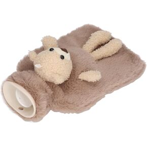 Hot Warmflasche Warm Water Bag 25 * 20 * 4 Hot Water Bag Multifunctional 1000ml Capacity Wide Mouth Cute Cartoon Hot Water Bottle for Homes Office ()