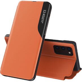 Case for Samsung Galaxy Note 20, Galaxy Note 20 Case Clear View Leather with Kickstand Magnetic Flip Case Women Men Shockproof Protective Cover for Samsung Galaxy Note 20,Windows Black