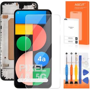 TFT for Google Pixel 4A 5G Screen Replacement for Display Google Pixel 4A 5G LCD GD1YQ G025I LCD Digitizer Touch Assembly Repair Part with Frame 6.2" (Not for 4A 4G)