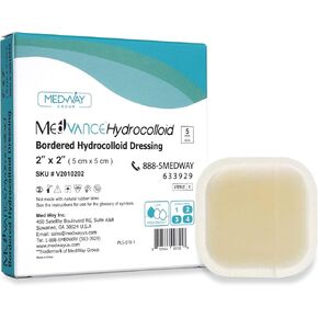 MedVance TM Hydrocolloid – Bordered Hydrocolloid Adhesive Dressing 2" X 2" Box of 5 DRESSINGS