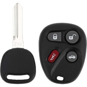 X AUTOHAUX 315MHz L2C0005T Keyless Entry Remote Ignition Transponder Key Fob for Cadillac CTS 2003-2007 48 Chip 4 Buttons