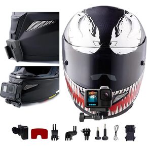 Customized for The HJC RPHA 11, a Helmet Chin Mount ，That Keeps The Camera Lens in The Center Position Compatible with GoPro Hero, Insta360, DJI, Adjustable Camera Bracketa