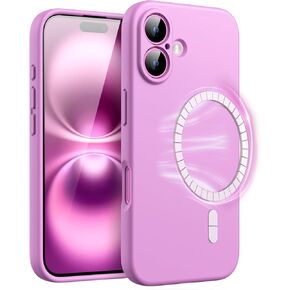 JETech Magnetic Silicone Case for iPhone 16 6.1-Inch, Compatible with MagSafe, Silky Soft Touch, Shock Absorbing Phone Cover with Camera Lens Full Protection (Teal)