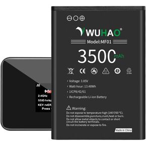 WUHAO MF01 Battery [Upgraded 3500mAh] for Turbo Hotspot 2 CT2MHS01 Replacement Battery Part NO 711700572011