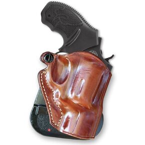 Premium Leather OWB Paddle Holster with Open Top Fits, Taurus PT 85 Revolver 38 Special 2'' Barrel, Right Hand Draw, Brown Color #1061#