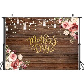 LTLYH 7x5ft Happy Mother's Day Backdrop Mothers Photography Backdrop Thanks Mother Photoshoot Backdrops Mother's Day Birthday Photo Background Studio Props 212