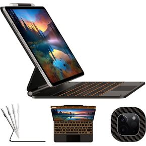 typecase Edge Keyboard Case for 2024 iPad Pro 13-inch (M4),Ultra-Slim Detachable Protective Case,Portrait/Landscape Modes,Built-in Trackpad,11-Color Backlight,Magnetic Stand,Pencil Holder,LCH