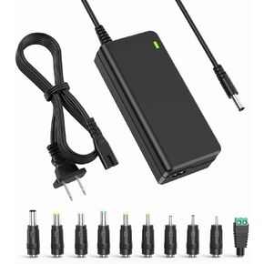 UL Listed 14V 4A 3A 2A 1A Power Supply 56W Charger AC Adapter 14.0V 4000mA 35000mA 3000mA 2000mA 1500mA 1000mA Regulated 14 Volt DC Switching Power Cord Plug with 10 Interchangeable Jacks