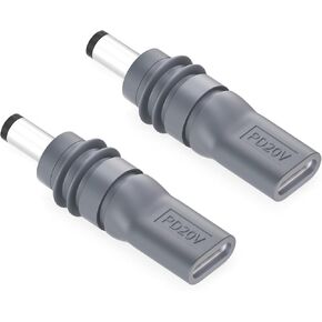 2PCS Starlink Mini Cable Adapter USB C إلى محول كابل الطاقة DC لإكسسوارات Mini Starlink إدخال 20 فولت من النوع C إلى DC 5.5 × 2.1 مم starlink mini usb cadapter work with 100w pd source gray