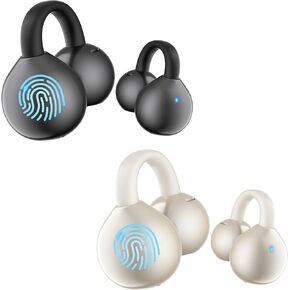 AI Translator Earbuds，Real Time 3-in-1 Translation Earbuds 144 Languages & Accents，Open-Ear Clip-On Design for Travel, Business & Multilingual Conversations（Sliver&Milky White）