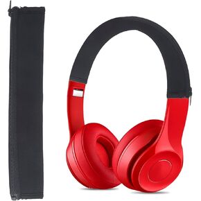Black Headphone Headband Cover with Zipper Closure, Headband Pad Compatible with Medium-Sized Headphones Replacement Band Headphone Band Cushion Headphone Padding Headphone Band Cover
