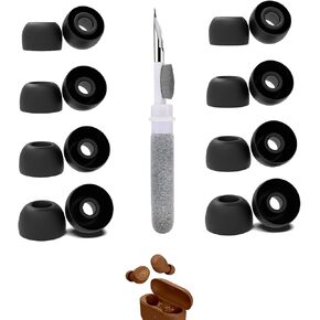 [8 Pairs] Replacement Ear Tips for JLab Go Air Tones+, with 3 in 1 Cleaner Kit, Silicone Ear Tips (XS/S/M/L)