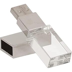 Crystal USB Flash Drive 3.0 LED Lighting Memory Stick Birthday Wedding Gift Pen Drive (32, GB)