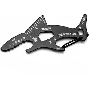 Unique Multitools Gadgets Gifts Idea - Fun Gifts Shark-shaped 11 in 1 Small EDC Hand Tools for Mens Dad, Birthday, Fathers Day, Valentines, Christmas Stocking Stuffers, Cool DIY Camping Accessories