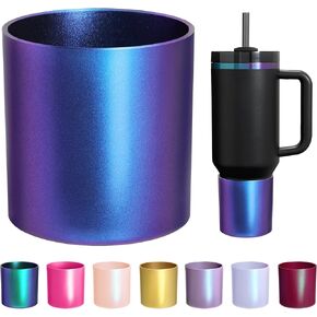 Vmini Higher Silicone Boot Compatible with Stanley Quencher 40 oz & IceFlow 30 oz Tumbler, Cup Sleeve Boot with Chameleon Gradient Surface for Stanley Accessories, Bottom Protector for Stanley 40/30oz