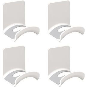 Headphone Stand,Sticky Headset Hanger Adhesive Headphone Holder Hook Mount,4 Pcs Headset Stand Holder Clip Under Desk,White