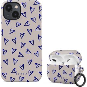 BURGA Case Compatible with Airpods PRO and Phone Case Compatible with iPhone 15 Plus - Scratch-Resistant Shockproof Cover - Bundle