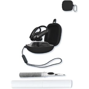 Case for Beats Powerbeats Pro 2 Wireless Bluetooth Earbuds-Noise Cancelling,Soft Protective,BOVUGAC Silicone Case Cover with Keychain & Cleaning Kit & Lanyard for Powerbeats Pro 2 Earbuds-Black