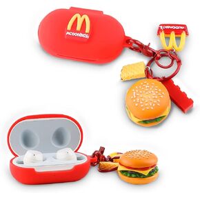 Case for Samsung Galaxy Buds/Plus Earbuds(2019/2020), Suublg Cute Cartoon Silicone Case Cover and Doll Keychain with Lanyard for Girls Boyd Teen