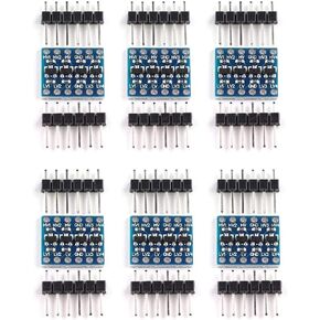 6pcs 4 Channel Logic Level Converter Model 3.3V to 5V, 5V to 3.3V Bi-Directional Shifter for IIC UART SPI Bus Signals Serial Communication