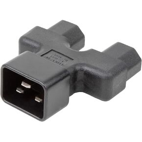 (PA-0361 IEC 320 C20 Male to 2 X C13 Female Y Split AC Power Adapter, 20Amp UPS Male to 13A Female Y Split Power Adapter